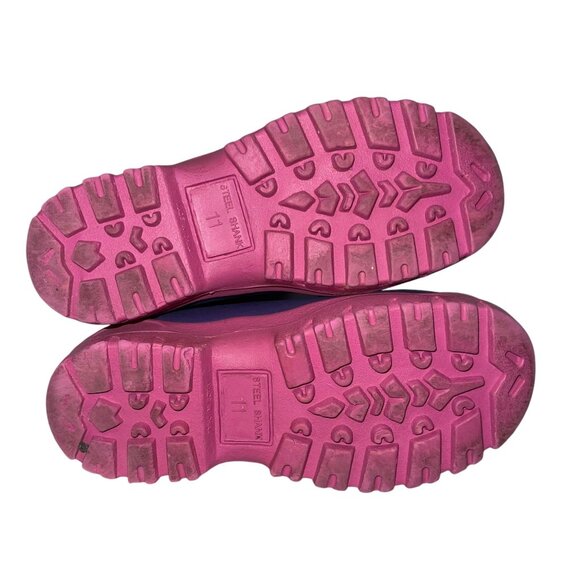 Stride Rite Pink Purple Winter Boots Toddler Girls 11M Solid Removable Inserts - Picture 9 of 10